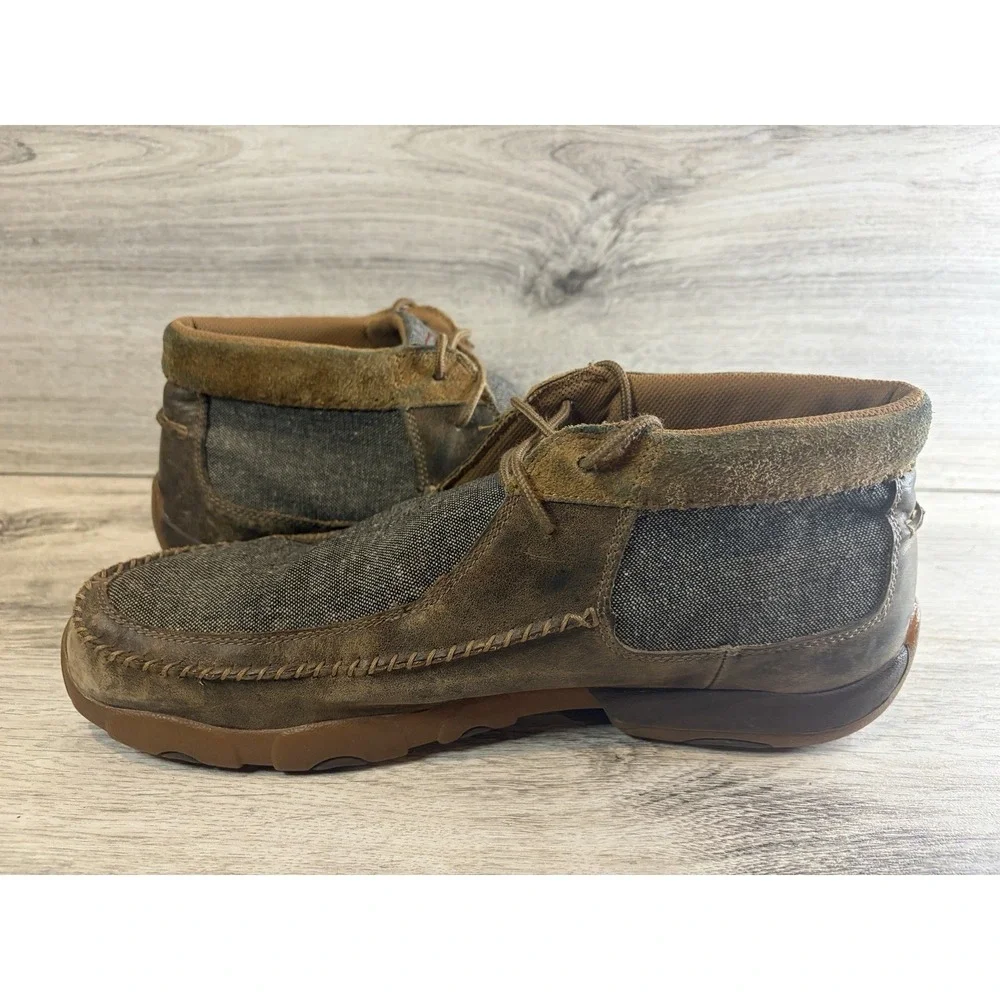 Twisted X Eco TWX Chukka Driving Moc Mens Size 13 M Brown Leather Shoes MDM0070